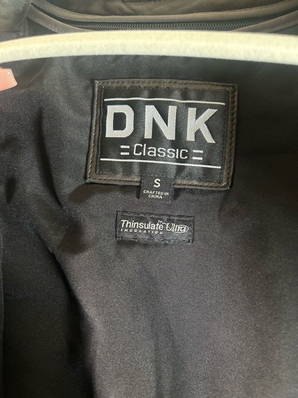 DNK Black Leather Bomber Jacket - Picture 2 of 16